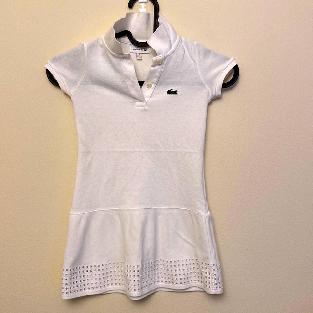 Lacoste Kids White Dress | Size 2 86cm 34 inc